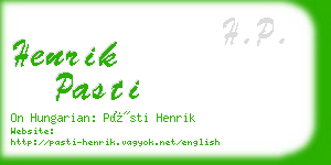 henrik pasti business card